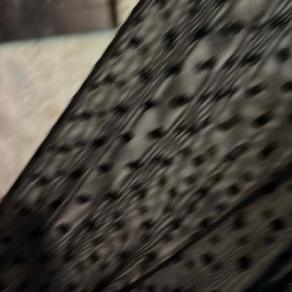 Long sleeve dotted shear sleeve v neckline Blouse - Picture 3 of 3